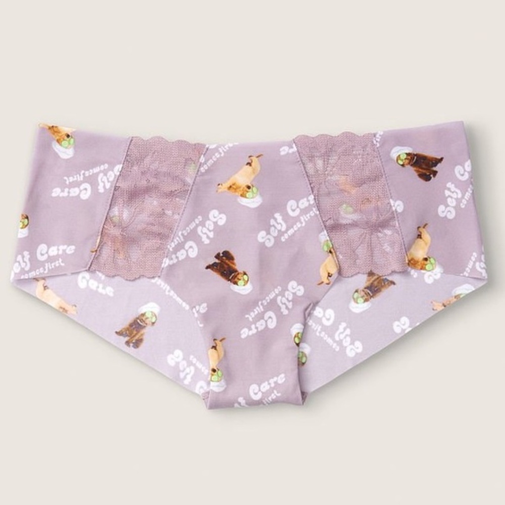 PINK VICTORIA’S SECRET SPA PUPPIES SEAMLESS HIPSTER
